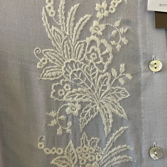 J. Jill Button Up Dress with Pockets & Embroidery Detail - Picture 9 of 14